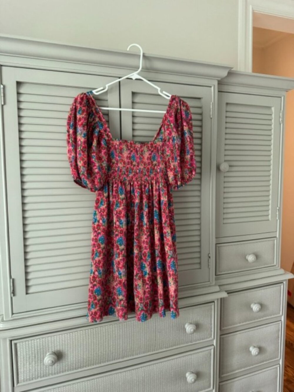 Zara Pink Floral Dress Size S